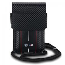 Leather Style, Husa universala din piele BMW Carbon & Red Stripe, Negru, lerato.ro