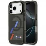 Carcasa BMW M IML Metal Buttons Tricolor Lines cu MagSafe compatibila cu iPhone 17 Pro, Negru 4 - lerato.ro