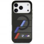 Carcasa BMW M IML Metal Buttons Tricolor Lines cu MagSafe compatibila cu iPhone 17 Pro Max, Negru 2 - lerato.ro