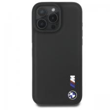 Carcasa BMW Smooth Rubber Logo compatibila cu iPhone 16 Pro Max, Negru