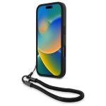 Carcasa BMW Signature Leather Wordmark Cord compatibila cu iPhone 16 Pro, Negru 5 - lerato.ro