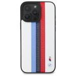 Carcasa BMW M Performance Tricolor Printed Stripes MagSafe compatibila cu iPhone 16 Pro Max, Alb 2 - lerato.ro