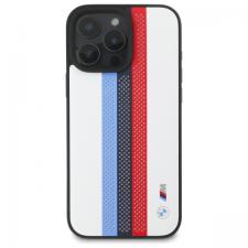 Huse si carcase iPhone 16 Pro Max, Carcasa BMW M Performance Tricolor Printed Stripes MagSafe compatibila cu iPhone 16 Pro Max, Alb, lerato.ro