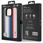 Carcasa BMW M Performance Tricolor Printed Stripes MagSafe compatibila cu iPhone 16 Pro Max, Alb 9 - lerato.ro