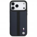 Carcasa BMW M Perforated Stripe Logo cu MagSafe compatibila cu iPhone 17 Pro Max, Navy Blue 2 - lerato.ro