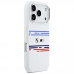 Carcasa BMW M Silicon Horizontal Line cu MagSafe compatibila cu iPhone 17 Pro, Alb 5 - lerato.ro