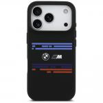 Carcasa BMW M Silicon Horizontal Line cu MagSafe compatibila cu iPhone 17 Pro, Negru 2 - lerato.ro