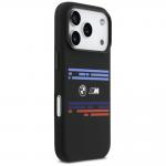 Carcasa BMW M Silicon Horizontal Line cu MagSafe compatibila cu iPhone 17 Pro, Negru 5 - lerato.ro