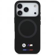 Carcasa BMW M Silicon Logo cu MagSafe compatibila cu iPhone 17 Pro, Negru