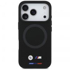 Carcasa BMW M Silicon Logo cu MagSafe compatibila cu iPhone 17 Pro, Negru