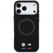 Carcasa BMW M Silicon Logo cu MagSafe compatibila cu iPhone 17 Pro Max, Negru