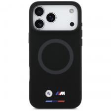 Carcasa BMW M Silicon Logo cu MagSafe compatibila cu iPhone 17 Pro Max, Negru