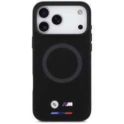 Carcasa BMW M Silicon Logo cu MagSafe compatibila cu iPhone 18 Pro Max / 17 Pro Max, Negru