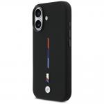 Carcasa BMW M Silicon Tricolor Line cu MagSafe compatibila cu iPhone 17, Negru 3 - lerato.ro
