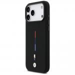 Carcasa BMW M Silicon Tricolor Line cu MagSafe compatibila cu iPhone 17 Pro Max, Negru 3 - lerato.ro