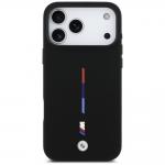 Carcasa BMW M Silicon Tricolor Line cu MagSafe compatibila cu iPhone 17 Pro Max, Negru 2 - lerato.ro