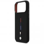 Carcasa BMW M Silicon Tricolor Line cu MagSafe compatibila cu iPhone 17 Pro Max, Negru 7 - lerato.ro