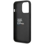 Carcasa BMW Leather Stamp Tricolor compatibila cu iPhone 14 Pro, Negru 8 - lerato.ro
