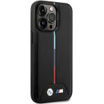 Carcasa BMW Quilted Tricolor compatibila cu iPhone 14 Pro, Negru 5 - lerato.ro