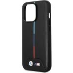 Carcasa BMW Quilted Tricolor compatibila cu iPhone 14 Pro, Negru 7 - lerato.ro