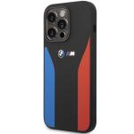 Carcasa BMW Silicone Blue and Red Stripes M Collection compatibila cu iPhone 14 Pro, Negru 3 - lerato.ro