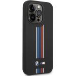 Carcasa BMW Silicone Vertical Tricolor Lines compatibila cu iPhone 14 Pro, Negru 5 - lerato.ro