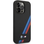 Carcasa BMW Silicone Slanted Stripes compatibila cu iPhone 14 Pro, Negru 5 - lerato.ro