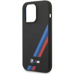Carcasa BMW Silicone Slanted Stripes compatibila cu iPhone 14 Pro, Negru 7 - lerato.ro