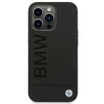 Carcasa BMW Leather Stamp compatibila cu iPhone 14 Pro, Negru 2 - lerato.ro