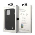 Carcasa BMW Leather Stamp compatibila cu iPhone 14 Pro, Negru 9 - lerato.ro