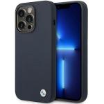 Carcasa BMW Silicone Metal Logo compatibila cu iPhone 14 Pro, Albastru 4 - lerato.ro