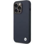 Carcasa BMW Silicone Metal Logo compatibila cu iPhone 14 Pro, Albastru 3 - lerato.ro