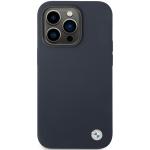 Carcasa BMW Silicone Metal Logo compatibila cu iPhone 14 Pro, Albastru 2 - lerato.ro