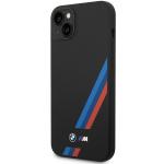 Carcasa BMW Silicone Slanted Stripes compatibila cu iPhone 14 Plus / 15 Plus, Negru 3 - lerato.ro