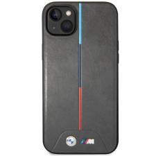 Carcasa BMW Quilted Tricolor compatibila cu iPhone 14 Plus / 15 Plus, Gri