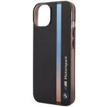 Carcasa BMW IML Tricolor Stripe compatibila cu iPhone 13 / 14 / 15, Negru 7 - lerato.ro