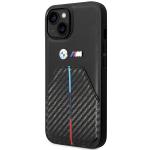 Carcasa BMW Stamped Tricolor Stripe compatibila cu iPhone 13 / 14 / 15, Negru 3 - lerato.ro