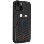 Carcasa BMW Stamped Tricolor Stripe compatibila cu iPhone 13 / 14 / 15, Negru 5 - lerato.ro
