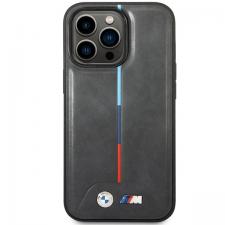 Carcasa BMW Quilted Tricolor compatibila cu iPhone 14 Pro Max, Gri