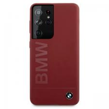 Carcasa BMW Silicone Signature Logo compatibila cu Samsung Galaxy S21 Ultra, Rosu