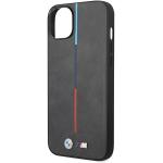 Carcasa BMW Quilted Tricolor compatibila cu iPhone 13 / 14 / 15, Gri 7 - lerato.ro