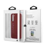 Carcasa BMW Silicone Signature Logo compatibila cu Samsung Galaxy S21, Rosu 9 - lerato.ro