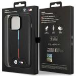 Carcasa BMW Quilted Tricolor cu MagSafe compatibila cu iPhone 13 / 13 Pro, Negru 9 - lerato.ro
