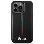 Carcasa BMW Quilted Tricolor cu MagSafe compatibila cu iPhone 14 Pro, Negru 2 - lerato.ro