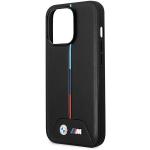Carcasa BMW Quilted Tricolor cu MagSafe compatibila cu iPhone 14 Pro, Negru 7 - lerato.ro