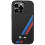 Carcasa BMW Silicone Slanted Stripes cu MagSafe compatibila cu iPhone 14 Pro, Negru 2 - lerato.ro