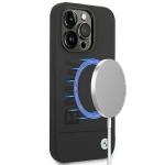 Carcasa BMW Silicone Signature Logo cu MagSafe compatibila cu iPhone 14 Pro, Negru 5 - lerato.ro