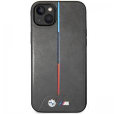 Carcasa BMW Quilted Tricolor cu MagSafe compatibila cu iPhone 14 Plus / 15 Plus, Gri