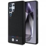 Carcasa BMW Leather Tricolor Stripe cu MagSafe compatibila cu Samsung Galaxy S25 Ultra, Negru 4 - lerato.ro