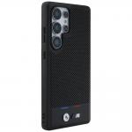 Carcasa BMW Leather Tricolor Stripe cu MagSafe compatibila cu Samsung Galaxy S25 Ultra, Negru 5 - lerato.ro